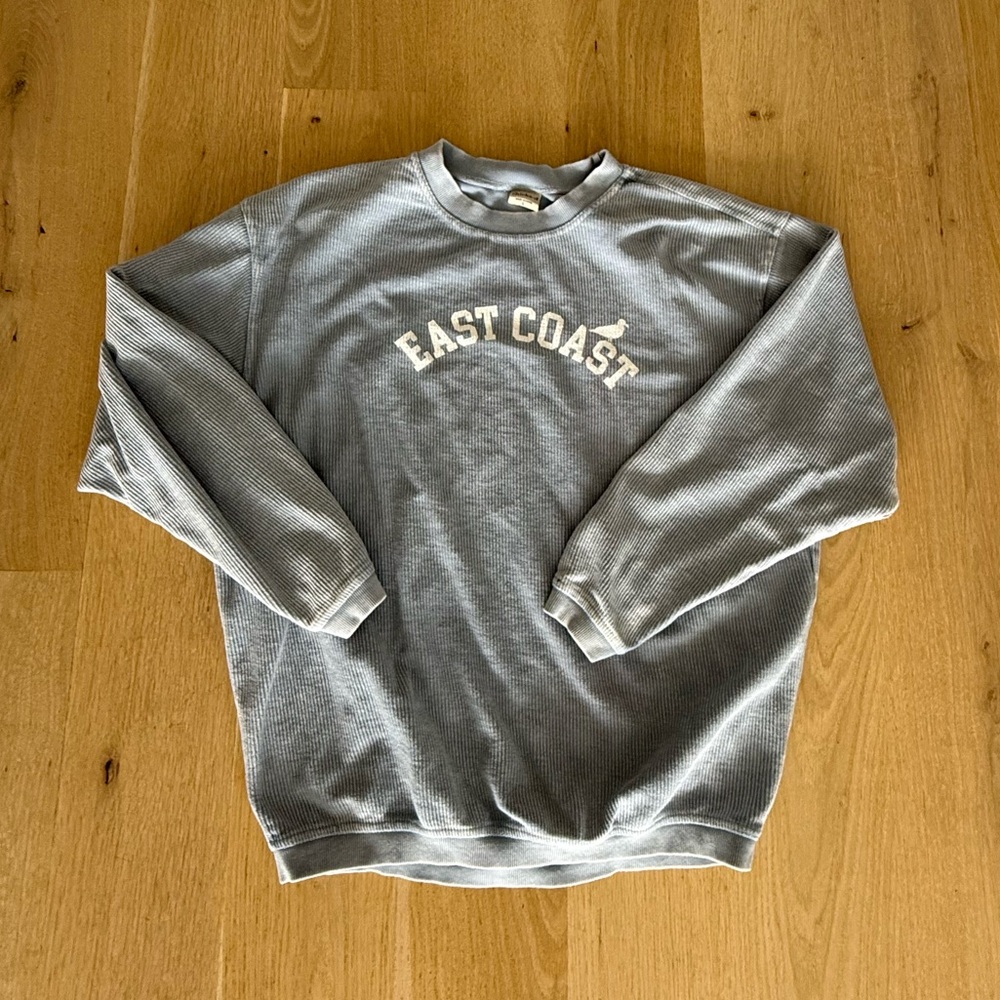 The Two Oh Three Corded East Coast Crewneck - Coastal Blue